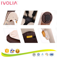 Chaise haute bébé moderne, pliable et portable, multifonctionnelle, avec double plateau, en plastique, pour repas et allaitement, idéale pour hôtel/chambre