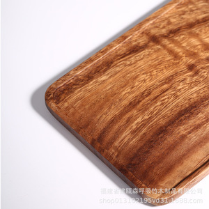 Plateau en bois de noyer d'Amérique du Sud, rectangulaire, en bois massif, fait à la main, pour servir du thé ou du café - Product Image 5