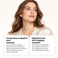 Fond de teint liquide hydratant thermosensible 30 ml, naturellement transparent, lisse, léger, avec une finition douce et lumineuse, ne colle pas