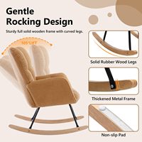 Chaises d'allaitement compactes Sherpa confortables à bascule rembourrées pour bébé