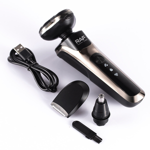 เครื่องโกนหนวด RAF 3 in 1 แบบพกพา ใช้แบตเตอรี่ลิเธียม USB  มัลติฟังก์ชั่น 3w  ใบมีดลอยได้ หมุนได้ 360 องศา รุ่นวินเทจ T9 Elec - Product Image 4
