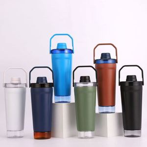 New Large-capacity <b>Portable</b> <b>Vacuum</b> Insulated Shaker Cup 304 Stainless Steel Rubber Drop-resistant Tea Infuser Modern Minimalist - Product Image 1