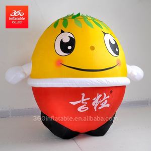 Mascotte <span class=keywords><strong>gonflable</strong></span> géante de publicité, personnage de robot jaune, costume de marche portant un costume de <span class=keywords><strong>cowboy</strong></span> à vendre - Product Image 4