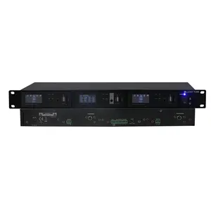 Bluetooth Power Amplifier Music Media Player Support Dry Contacts DAB+,FM,USB,DC24V input and SD with 1U 19 Inch Rack Mount Deck