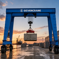 SEVENCRANE 40t Rubber Tyred Gantry Crane Tugas Berat Elektrik untuk Pelabuhan dan Area Kontainer