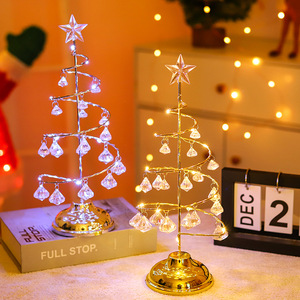 Offre Spéciale LED Arbre de Noël Veilleuse Décoration Cristal Diamant Lampe Arbre de Noël Led Lumières Lampe de Table - Product Image 1