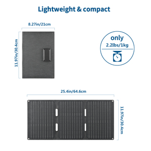 Panel <span class=keywords><strong>Solar</strong></span> Monocristalino Plegable de 30W, Carga Rápida USB-C PD para Laptop, Teléfono, Cámara de Seguridad, 20% de Eficiencia - Product Image 4