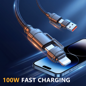 Nouveau câble 2026 41 100W, compatibilité universelle, gaine tressée en nylon 48 brins, câble de données réutilisable USB-C vers Lightning - Product Image 2