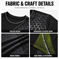 Kaos Latihan Basket Pria Custom, Cepat Kering, Motif Geometris Segitiga, Kerah Bulat, untuk Klub Basket dan Latihan Harian