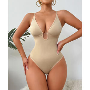 <span class=keywords><strong>Body</strong></span> sculptant amincissant pour femme, col en V profond, string, contrôle du ventre, tailles S-3XL - Product Image 5