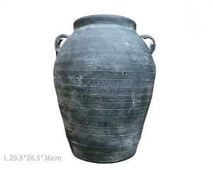 Vase de sol <span class=keywords><strong>Amphore</strong></span> en Fiberclay de luxe style Art Déco, hautement émaillé, sculpté à la main, moderne européen, pour intérieur et <span class=keywords><strong>extérieur</strong></span>, écologique, pour plantation - Product Image 2