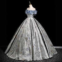 Robe de bal bleue en satin, couleur bonbon naturel, antistatique, avec soutien-gorge intégré, pour examen artistique, remise des diplômes du lycée, robe de soirée longue jusqu'au sol