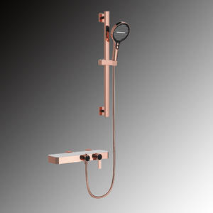 Ensemble de douche double fonction Vimijia, finition or rose brossé, mural, avec étagère portable, robinet de douche exclusif transfrontalier, vente chaude - Product Image 1