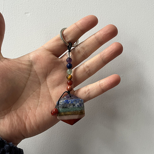 Wholesale Hexagonal Stone Key Chain for Gift