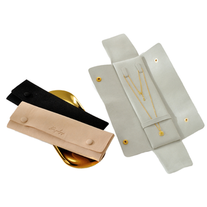 <b>Hot</b> Sale Luxury Microfiber Necklace Pendant Bracelet Storage Jewelry <b>Bag</b> Customized Logo Bracelet Packaging <b>Bag</b> - Product Image 2