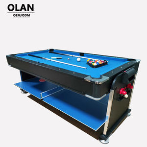 <span class=keywords><strong>Table</strong></span> de Jeu Multifonctionnelle 4-en-1 <span class=keywords><strong>Convertible</strong></span> et Écologique 7ft, <span class=keywords><strong>Table</strong></span> de Billard Légère pour <span class=keywords><strong>Snooker</strong></span>, Repas, Hockey, Utilisation Familiale - Product Image 2