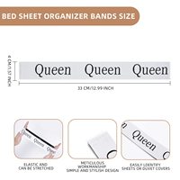 Organisateur de draps de lit Bandes d'organisation de placard Sangles élastiques pour draps de lit pour dortoir Buanderie 4 Pcs(Queen)