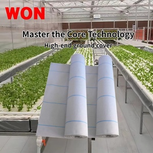 WON Blanc Tissé <span class=keywords><strong>Géotextile</strong></span> Maillage Barrière Anti UV Tissu Contrôle Tapis Couvre-sol <span class=keywords><strong>pour</strong></span> Serre Fraise Plantation - Product Image 1