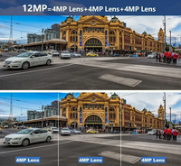 Caméra de sécurité extérieure sans fil FFvideo 4/5 objectifs 16/20MP, zoom 10x, 360 degrés, vision nocturne, audio bidirectionnel, Cloud IPC, écran 3,5 pouces