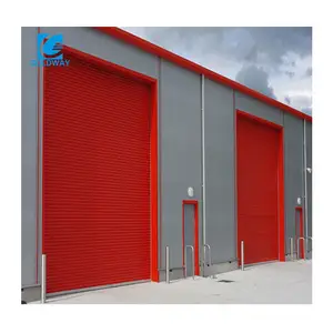 Shutter rol api otomatis aluminium, pintu garasi industri gulung cepat