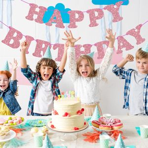 Juego <span class=keywords><strong>de</strong></span> vajilla <span class=keywords><strong>de</strong></span> fiesta <span class=keywords><strong>de</strong></span> cumpleaños para niños personalizado Rosa marino incluye decoración <span class=keywords><strong>de</strong></span> pancartas y platos <span class=keywords><strong>de</strong></span> vasos <span class=keywords><strong>de</strong></span> papel para niños y bebés - Product Image 5