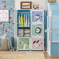 Pliable Chambre Organisateur Placard Enfants Armoire Pour Vêtements En Plastique Armoire De Rangement Armoire