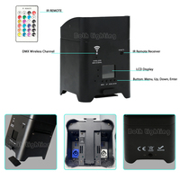 10 pièces avec étui S4 Uplight Batterie et DMX sans fil 4x18w RGBWAUV 6in1 Wifi Télécommande Uplight pour mariage