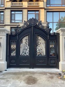 Rcustomized rèn sắt vườn cổng thép nhà chính thiết kế cổng thép phía trước cổng cho nhà thiết kế cổng sân - Product Image 4