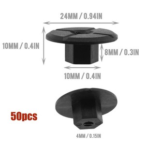 Pare-vent pour portière de voiture, base à vis autotaraudeuse en plastique de 24 mm pour Mercedes Europe Van - Product Image 2