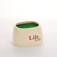 Plante verte simulée dans un pot de fleurs en plastique Flocage de mousse Pot de bureau décoratif en boîte Flower Ware