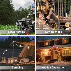 25ft 12/3 đo sjtw LED thắp sáng Outlet ETL được liệt kê nhiệm vụ nặng nề trong nhà/ngoài trời mở rộng dây IP65 15A không thấm nước-50c 60C - Product Image 2