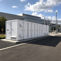 Conteneur BESS 1-5 MWh LiFePO4 Lithium-ion pour stockage d'énergie solaire et éolienne, raccordement au réseau, RS485, refroidissement liquide