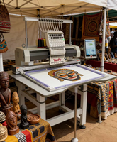 Nouvelle machine à broder informatisée à tête unique avec 12/15 aiguilles, zone de broderie de 500x800mm pour la broderie Agbada