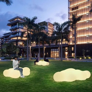 Décoration de pelouse lumineuse extérieure en PE 3D blanc IP65, motif nuage sculpté, idéale pour les centres commerciaux et les <span class=keywords><strong>parcs</strong></span> communautaires - Product Image 2
