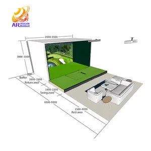 Simulatore di Golf a infrarossi intelligente che colpisce gli aiuti per l'allenamento di Golf Indoor Range Ar Golf Game