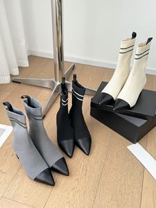 Botines de Tacón Alto de Diseño de Lujo Personalizados, Nueva Moda 2026, Tacones Cómodos de Piel de Vaca Tejida para Mujer - Product Image 4