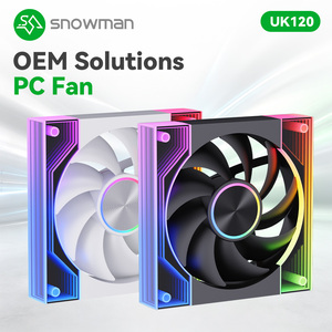 Ventilador para Caja de PC SNOWMAN UK120-ARGB-BK de 120 mm, Negro, ARGB, 76.8CFM, Alto Flujo de Aire, PWM, Rodamiento Hidráulico, 5V, 3 Pines, Sincronización, Venta al Por Mayor - Product Image 2