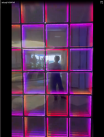 Piste de danse interactive à LED magnétique avec panneaux en acier 450x450 pour mariage, fête, jeu actif, miroir de danse