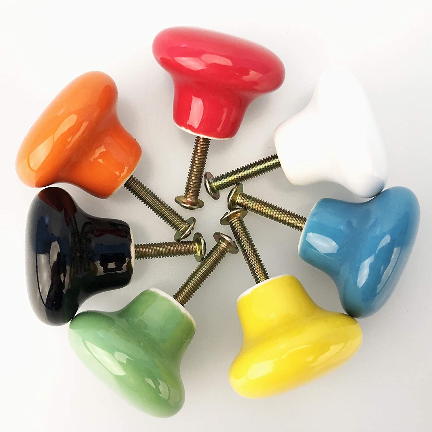 Hardware Pulls  Assorted Ceramic Knobs Multi Color Mix Designed Ceramic Cupboard Cabinet Door Knobs Drawer
