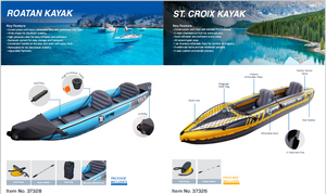 Kayak <span class=keywords><strong>gonflable</strong></span> <span class=keywords><strong>ZRAY</strong></span> 37326 PVC ST. CROIX avec pompe à pied, pagaie de kayak et siège de kayak <span class=keywords><strong>gonflable</strong></span>, bateau <span class=keywords><strong>gonflable</strong></span> - Product Image 6