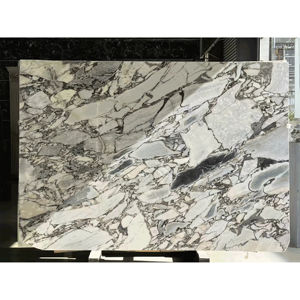 Marbre blanc argenté naturel, design moderne, Calacatta pour comptoir de salle de bain d'hôtel, surface polie - Product Image 2