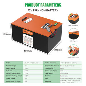 Werkseitig anpassbare Elektroauto batterie 72v 93Ah Lithium-Ionen-Batterie für elektrische Dreiräder Golf wagen - Product Image 2
