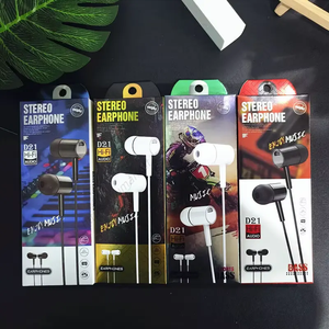 Casque intra-auriculaire filaire 3,5 mm D21 en gros avec microphone, écouteurs stéréo, contrôle intégré pour les téléphones - Product Image 3