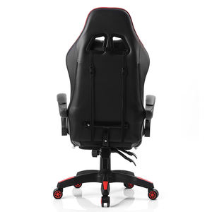 Fauteuil de jeu ergonomique en cuir pour PC, ordinateur bon marché, qualité personnalisée, avec <span class=keywords><strong>repose</strong></span>-pieds, noir - Product Image 6
