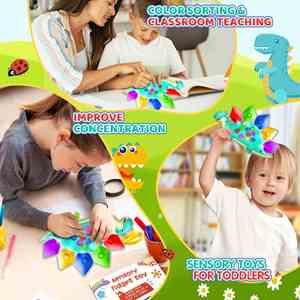 Juguete de Dinosaurio de Plástico para Clasificar Colores, Juguete Antiestrés para Niños de 5 a 7 Años, el Más Vendido para la Educación Temprana Preescolar - Product Image 2