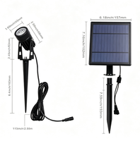 Nouveaux projecteurs solaires transfrontaliers pour pelouse ; Lampes LED d'extérieur quatre-en-un haute luminosité pour cour ; Éclairage paysager RGB pour arbres IP65