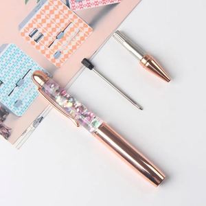 Rose Gold <b>Pen</b> Kawaii Luxury Crystal <b>Ballpoint</b> <b>Pen</b> for School Office Flow Oil Crystal Gold Foil Metal Gift <b>Pens</b> Writing 0.5mm - Product Image 6