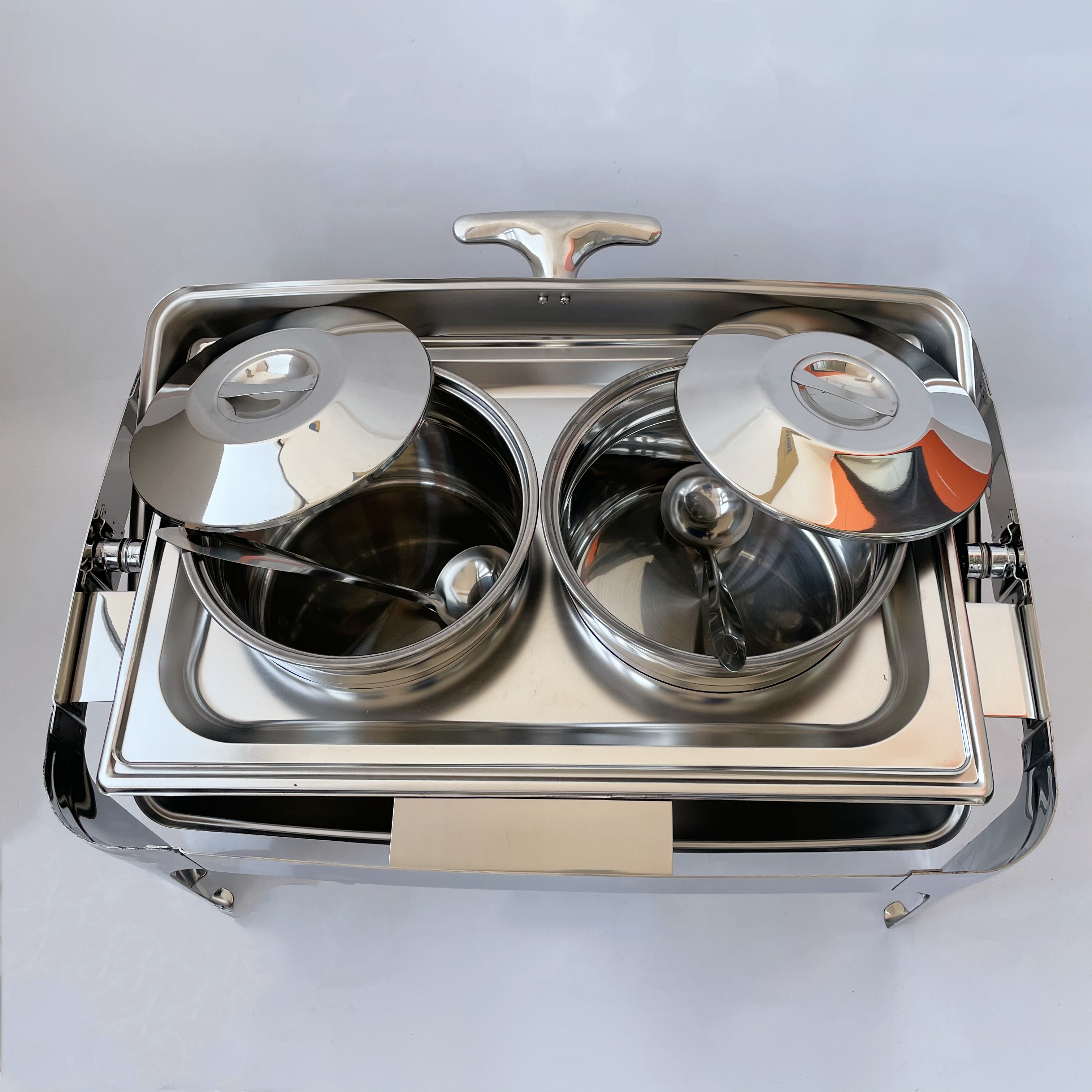 Luxury Roll Top Saving Chafing Dish Dishes Stainless Steel Buffet Food Warmer Display Set