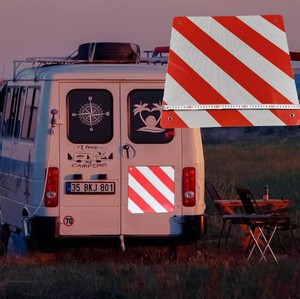 <span class=keywords><strong>Panneau</strong></span> d'avertissement réfléchissant standard espagnol et italien 2-en-1 <span class=keywords><strong>pour</strong></span> caravanes, <span class=keywords><strong>camping</strong></span>-cars et porte-vélos – Fabrication OEM - Product Image 1