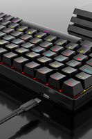68-Key RGB dapat diisi ulang tiga Mode Keyboard Gaming untuk Bluetooth nirkabel USB Gateron/Kailh Axis struktur mekanis baru